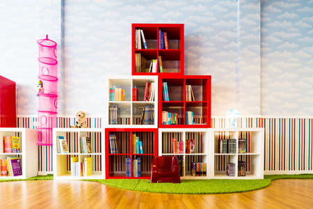 BANGKOK THAILAND-DECEMBER 14 : Showroom inside charity No.7. Room design of learning to orphans on December 14,2013 at The orphanage foundation of thailand.のeditorial素材