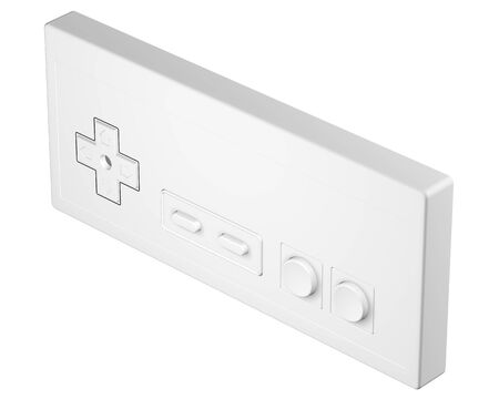 retro gamepad isolated on white
