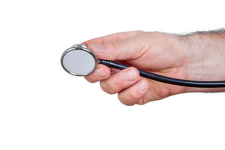 Hand with stethoscope