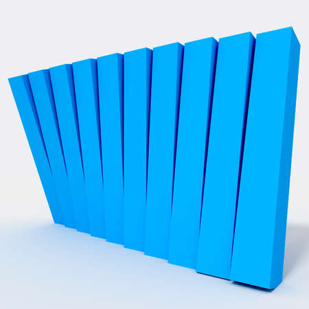 Columns in an inclined position, 3d illustrationの写真素材