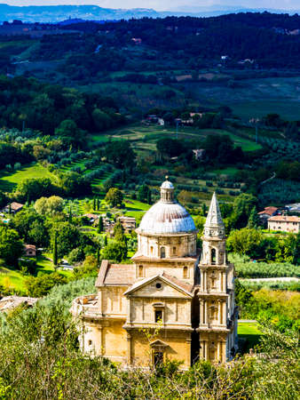 Church of San Biagio of Montepulciano in Tuscanyの写真素材