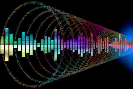 Abstract background with spiral, 3d illustration