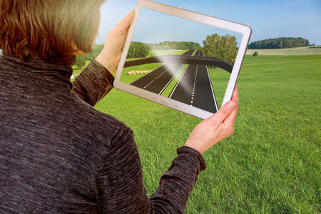 With Tablet PC when planning a road