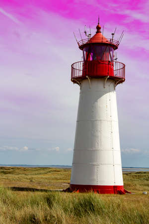 Lighthouse on the island of Sylt, Germanyの写真素材