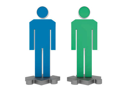 Illustration with puzzle piece, 3d illustration