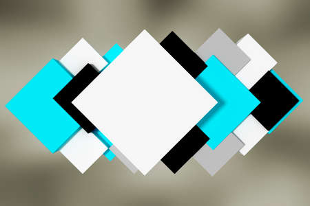 Connected cubes, 3d illustrationの写真素材