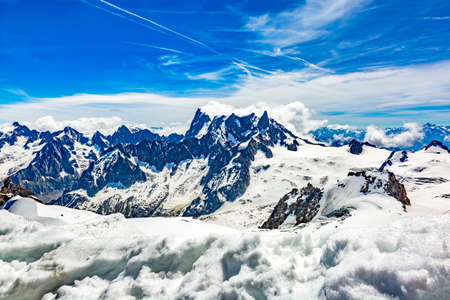 Mont Blanc Massif In The French Alpsの写真素材