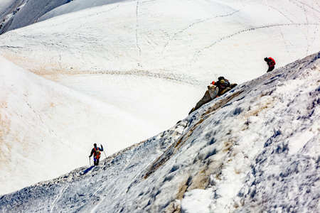Mont Blanc Massif In The French Alpsの写真素材