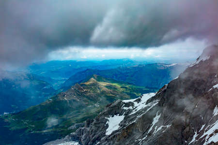 Swiss Alps with Jungfraujochの写真素材