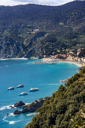 CinqueTerre, world cultural heritage on the Italian Mediterranean coastの写真素材