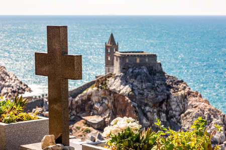 Portovenere on the Ligurian Coast, Mediterranean Seaの写真素材