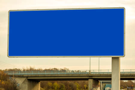 Empty road traffic sign