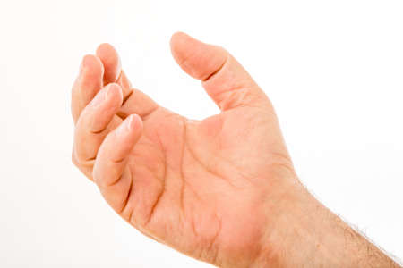 Isolated male right hand