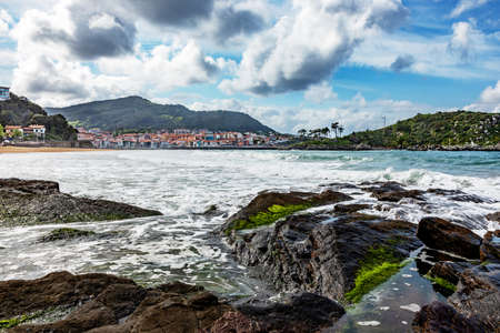 Atlantic Ocean of Lekeitio in Spainの写真素材