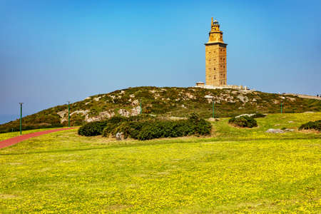 Tower of Hercules in A Corunaの写真素材