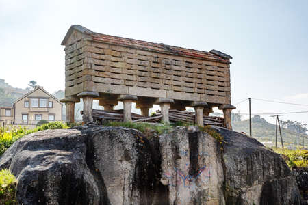Horreo Reservoir in Galicia Spainの写真素材