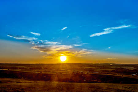 Sunset in the summerの写真素材