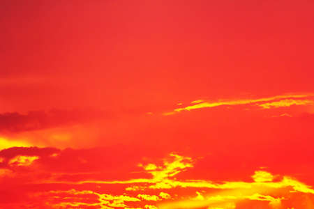 Sunset in the evening skyの写真素材