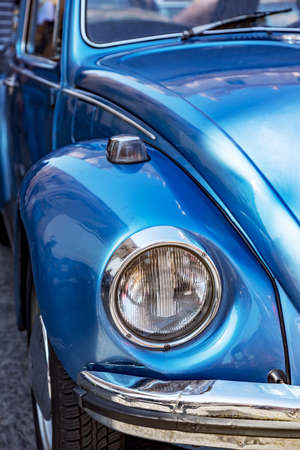 Old car on the streetの写真素材