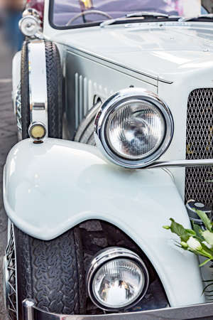 Vintage car as a wedding carの写真素材