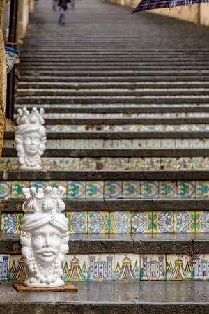 Stair of Caltagirone in Sicilyの写真素材