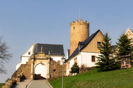 Castle Scharfenstein in the Ore Mountainsのeditorial素材