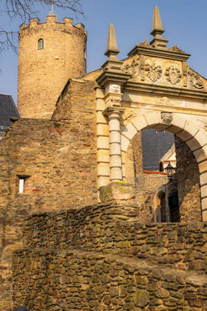 Castle Scharfenstein in the Ore Mountainsのeditorial素材