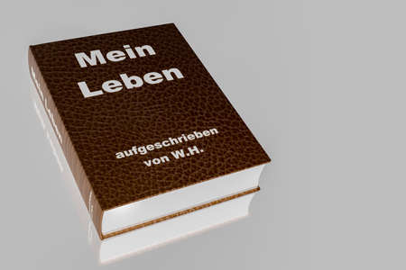 Book with caption, my life, 3d illustration