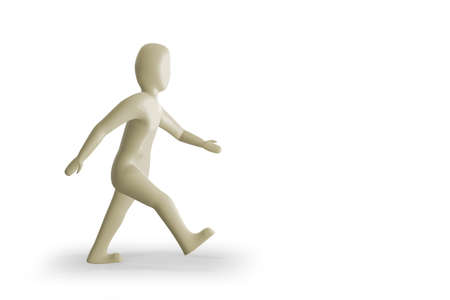 Fast-moving character, 3D illustrationの写真素材