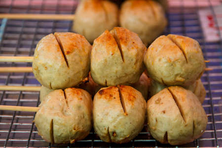 Grilled big meat ballsの写真素材