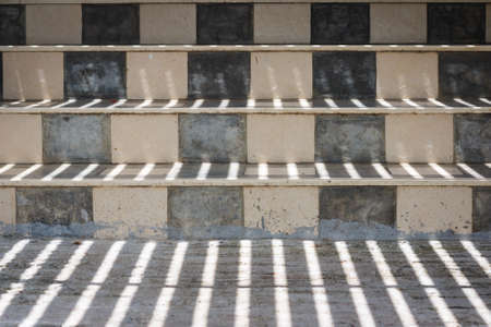 the staircase in the gardenの写真素材