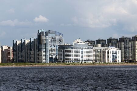 view of a modern city sankt-petersburgの写真素材
