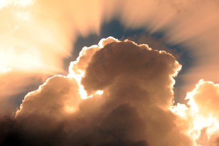 beatiful clouds by sunset