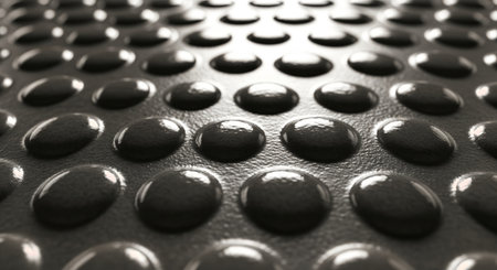 Close-up of a textured surface featuring a pattern of raised, rounded shapes under soft, diffused lighting, creating depth and subtle highlights.の素材