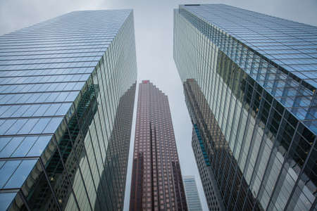 skyscrapers hacks clouds in the blue skyの写真素材