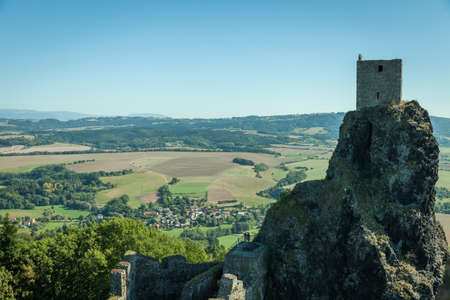 The rock mass in the Czech natural paradise awaits tourists in the summer seasonの写真素材