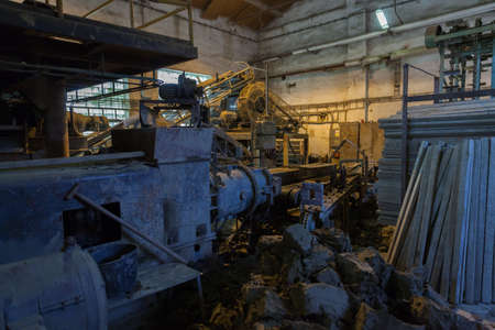 old factory for the production of pale bricks from clay for building purposes