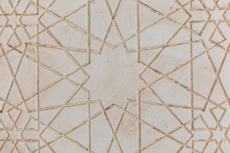 historic mosaic on the wall in the old temple
