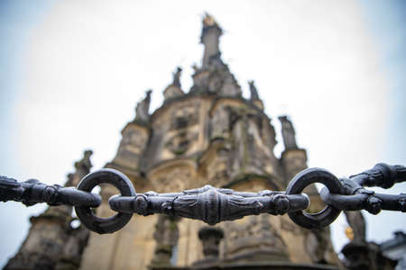 Monuments and streets in Olomouc, Czech Republicの写真素材