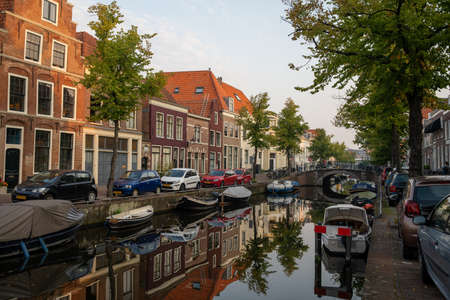 Amsterdam - August 27, 2019: Canal and street in Amsterdam at summer timeのeditorial素材