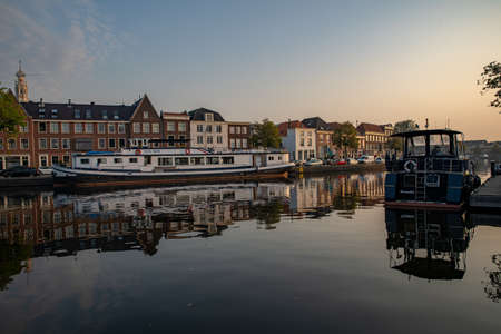 Amsterdam - August 27, 2019: Canal and street in Amsterdam at summer timeのeditorial素材