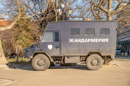 Sofia - March 2, 2020: special police car from Bulgarian police officers
