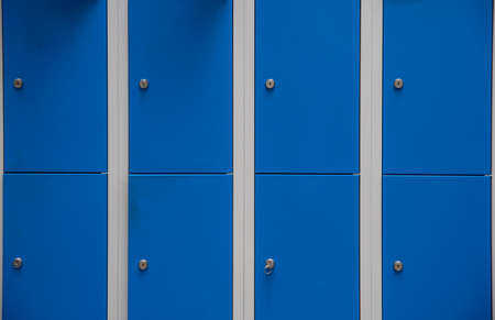 Metallic cabinet for clothes in a factoryの写真素材