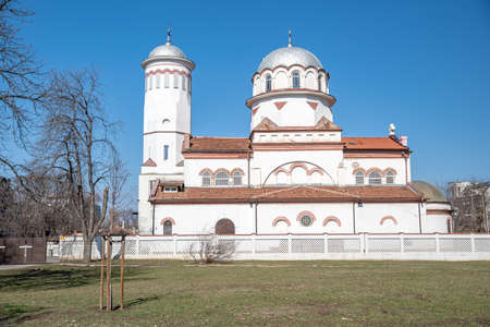 Sofia - February 29, 2020: street of the capital of Bulgaria