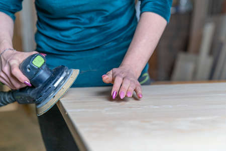 Repair of old wooden furniture by grinding