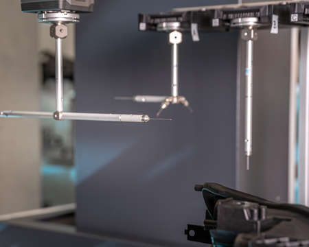 modern device for accurate 3D measurement of the product and casting. Production automation. Program industry 4.0.の写真素材