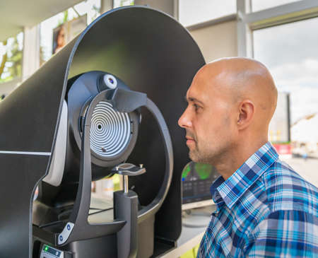 examination of the eyes with a modern device