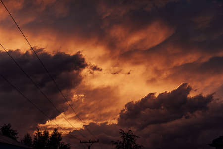 colorful sky with clouds at sunset. background wallpaper