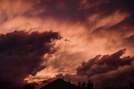 colorful clouds in the sky at sunset
