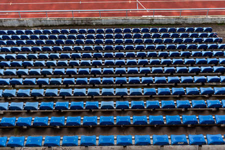 abandoned auditorium of an athletic stadiumの写真素材